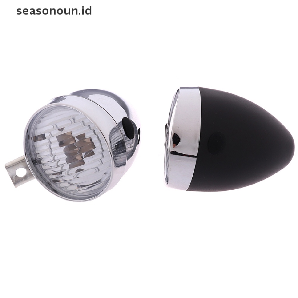 (seasonoun) Lampu Depan Sepeda 3-LED Gaya Retro Vintage