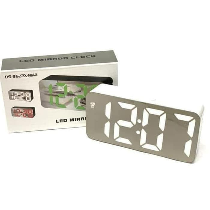 DS3622 LED Mirror Clock DS-3622X-MAX Jam Meja Multifungsi