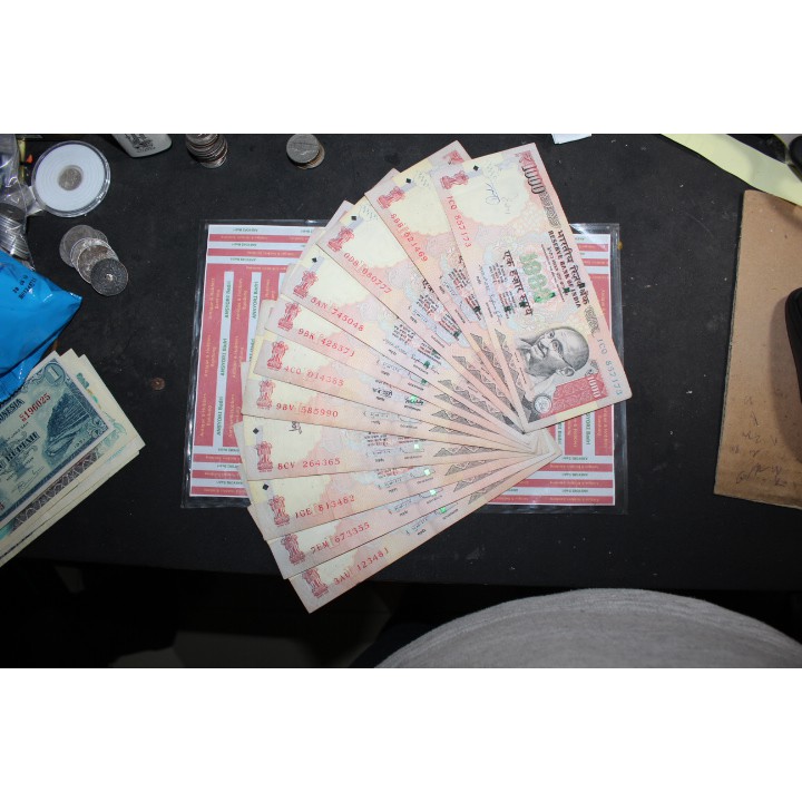 Uang India 1000 Rupees G444