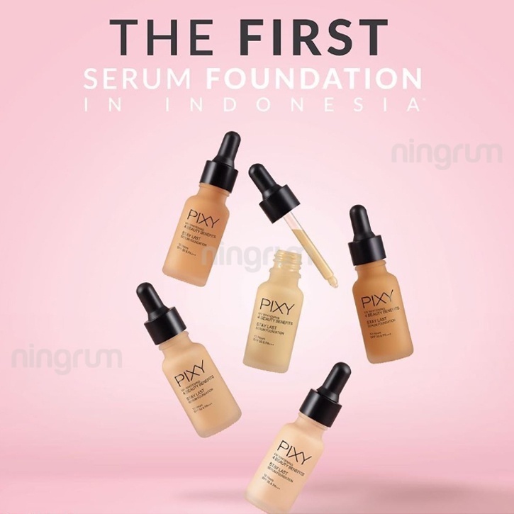 Ningrum - Pixy UV Whitening Stay Last Serum Foundation | Kecantikan Kosmetik Wajah Foundartion - 8006