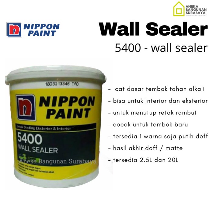Nippon Paint Wall Sealer 5400 cat dasar 20L