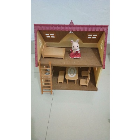 Sylvanian Rumah Keluarga Kelinci Original Preloved