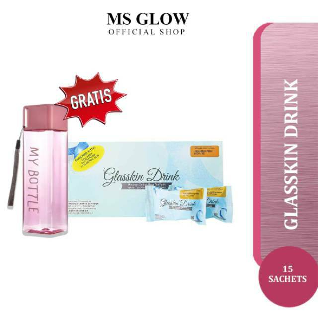 MS Glow Glasskin Drink minuman pemutih  badan 1 box isi 