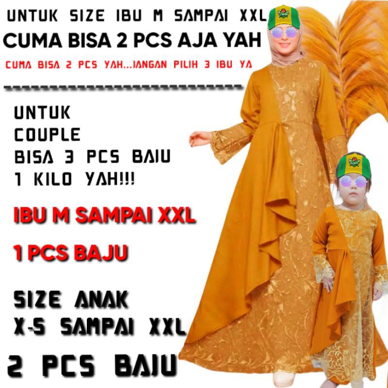 GAMIS COUPLE PASANGAN KELUARGA BISA KONDANGAN PESTA SET BRUKAT DRESS MUSLIM TERBARU ACEH JAMBI