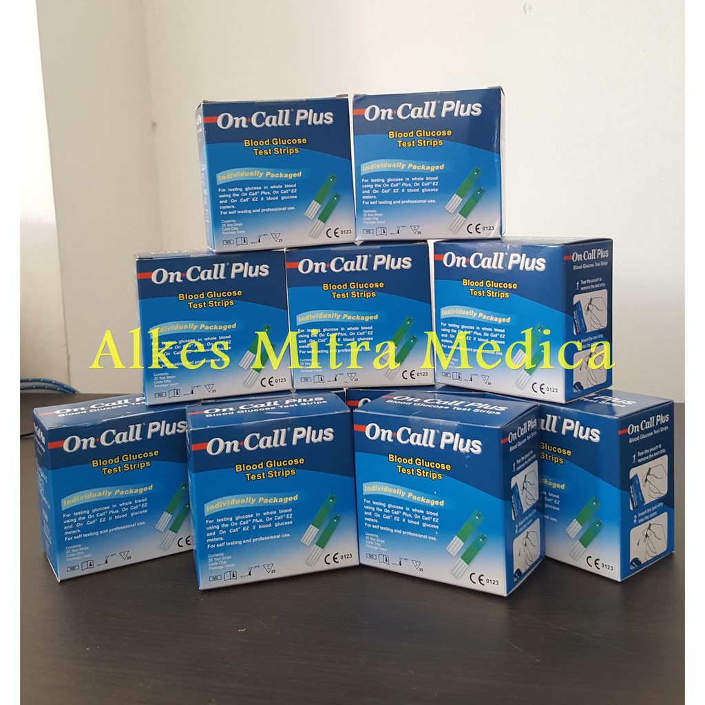 Original Strip Oncall Plus / refill / stick On Call plus ( gula darah / blood glucose) Exp Baru