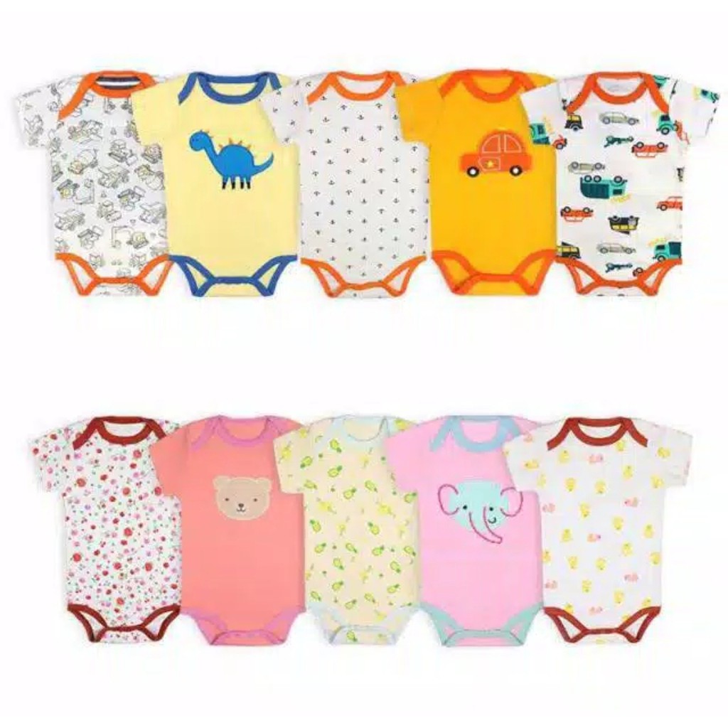 5pc Baju Bayi Newborn Jumper Bayi  0-2 tahun Jumsuit kaos atasan Bayi baru lahir perempuan laki-laki