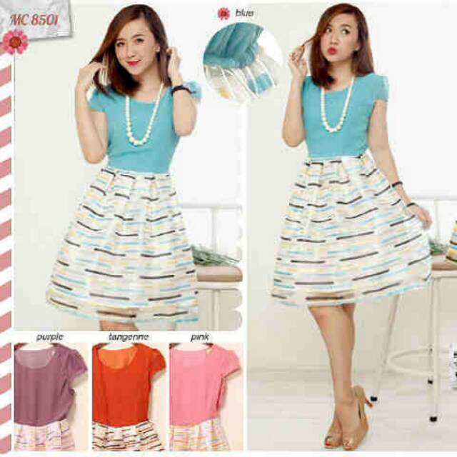 Dress bahan sifon Organza