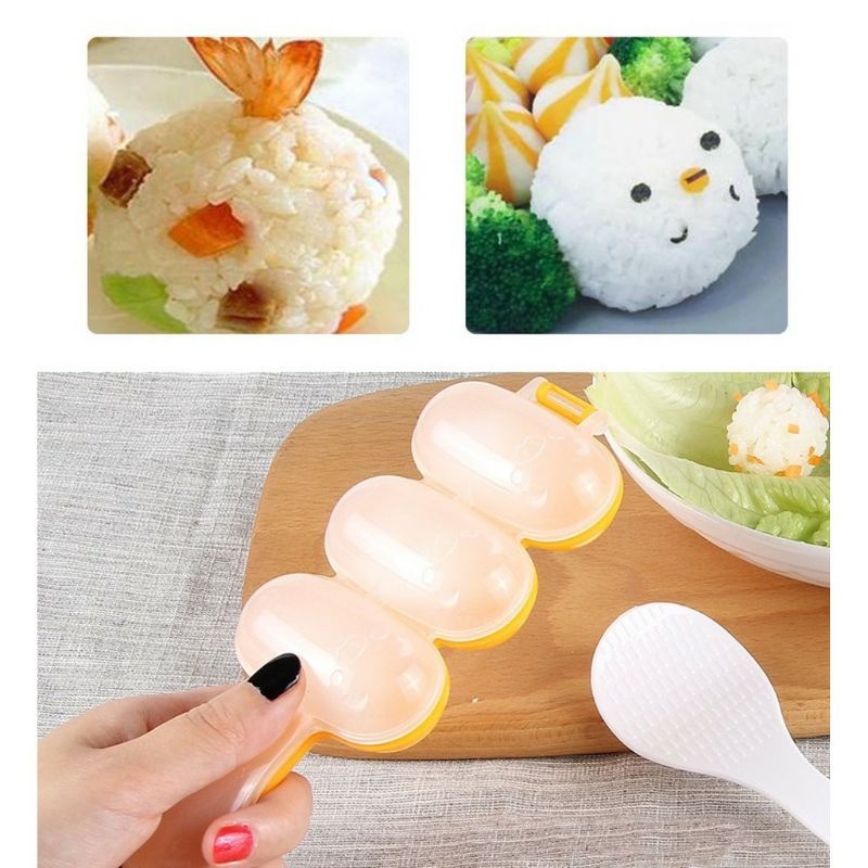 ~ PIYOSHI08 ~ Cetakan Bento Nasi Mini Bola Bulat Bundar Sushi Shake / Rice Ball Mold Shaker Round Shape PD112