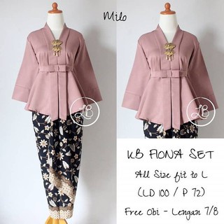 Setelan Kebaya Modern Floy Fiona Peach Dan Warna Lainnya