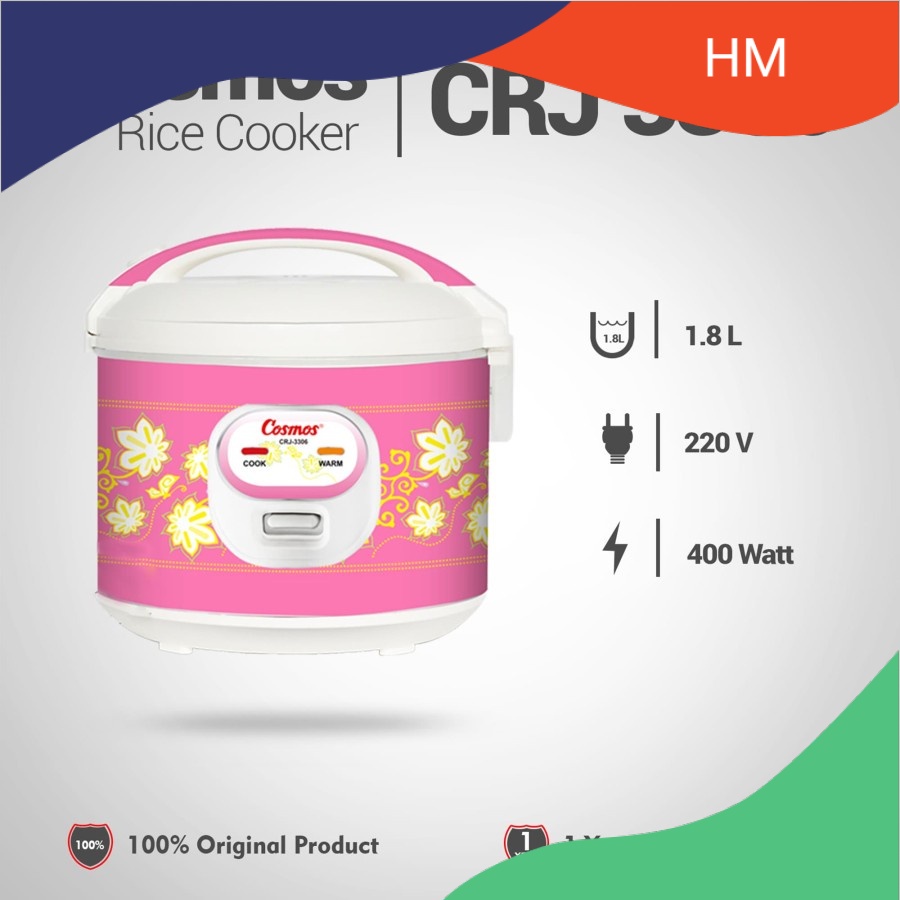 MEJIKOM COSMOS Rice Cooker 1.8 Liter CRJ-3306 / Magic Com