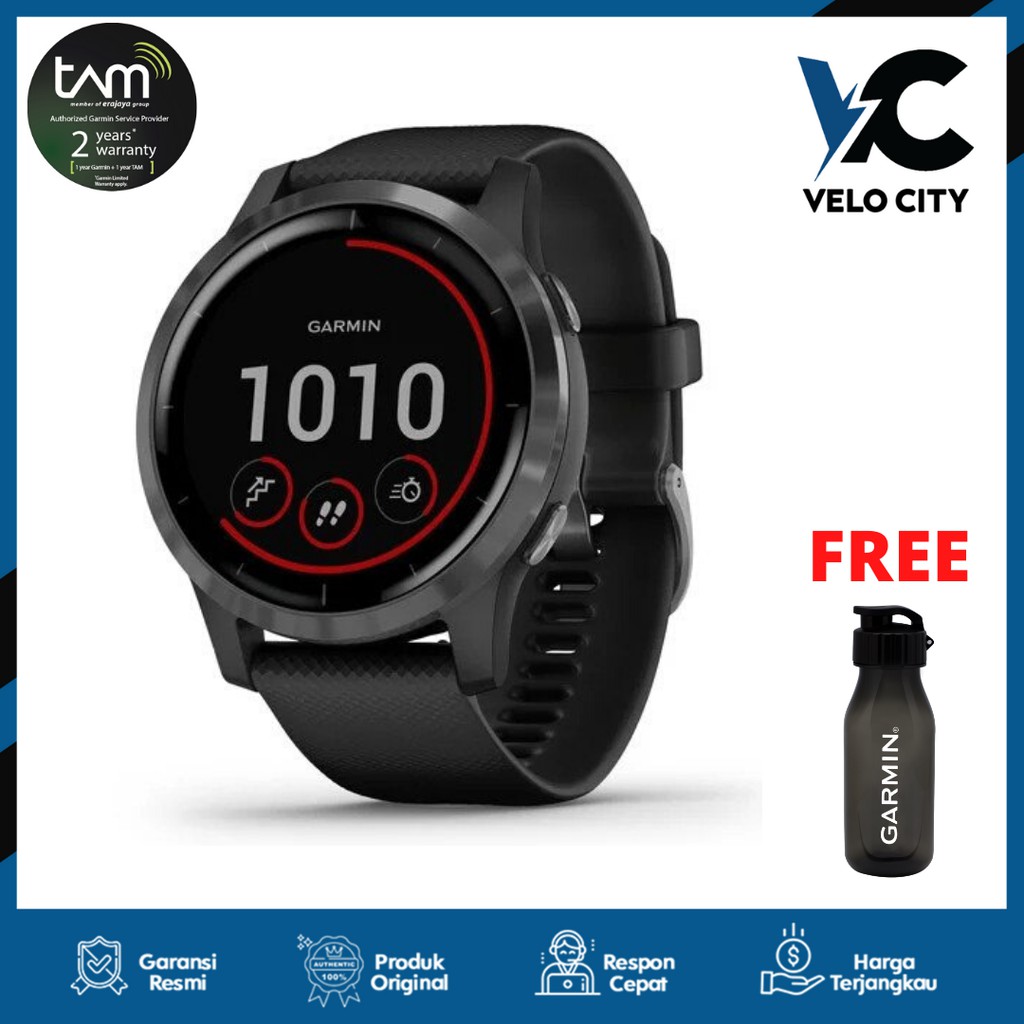 Garmin Vivoactive 4 GPS Wi-Fi Shadow Black SEA - Garansi TAM 2 Tahun