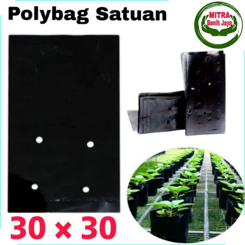 Polybag Satuan Uk 30×30 Per Pcs / Media Tanam Polybag Tebal Super Kuat / Polybag Polibek Bagus