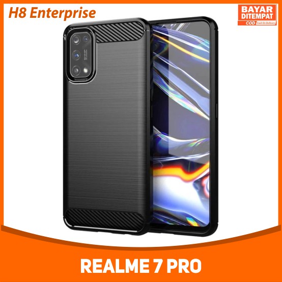 Case OPPO Realme 7 Pro Ipaky Carbon Brushed Soft Fibe