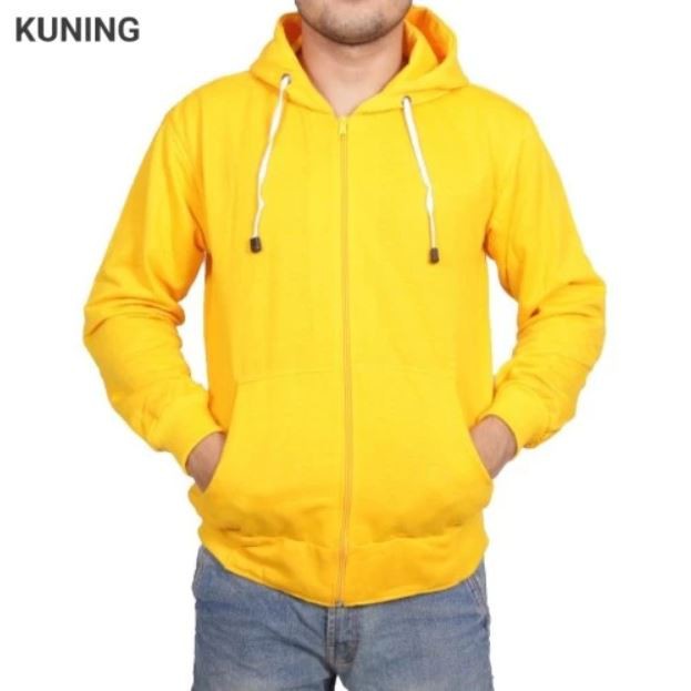 JAKET HOODIE POLOS ZIPPER ABU TUA XZR-005AA POLOS JAKET POLOS M L XL XXL PRIA WANITA JHONS12 SUITER SWEATER SUWITER SWITER SWITTER SWETER HODY HUDIE HOODY HUDI HODI COWOK-kuning