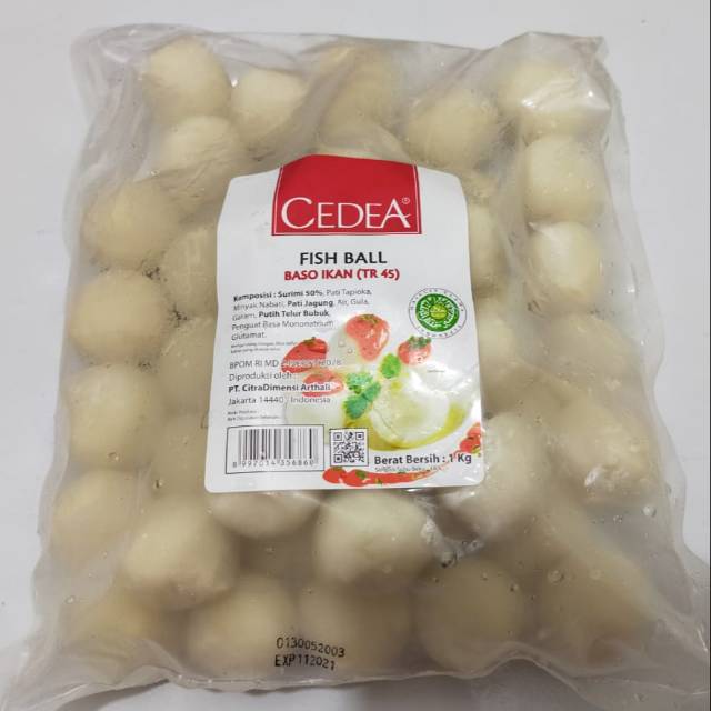 

Cedea Fish Ball/cedea baso ikan (TR 45) 1kg