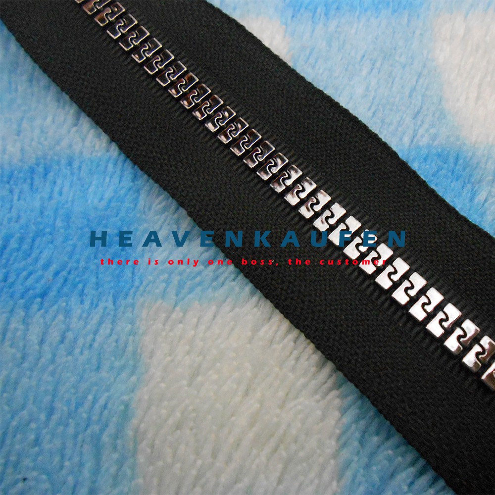 Resleting Zipper Busana 50 cm Hitam - Black Nikel Vislon Variasi Kode BX