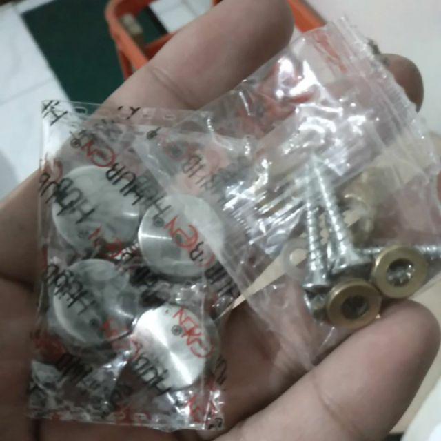 Tutup Skrup Kaca Stainless 16 Mm.. Perset 4bj Sekrup Skrup Kait Gantungan