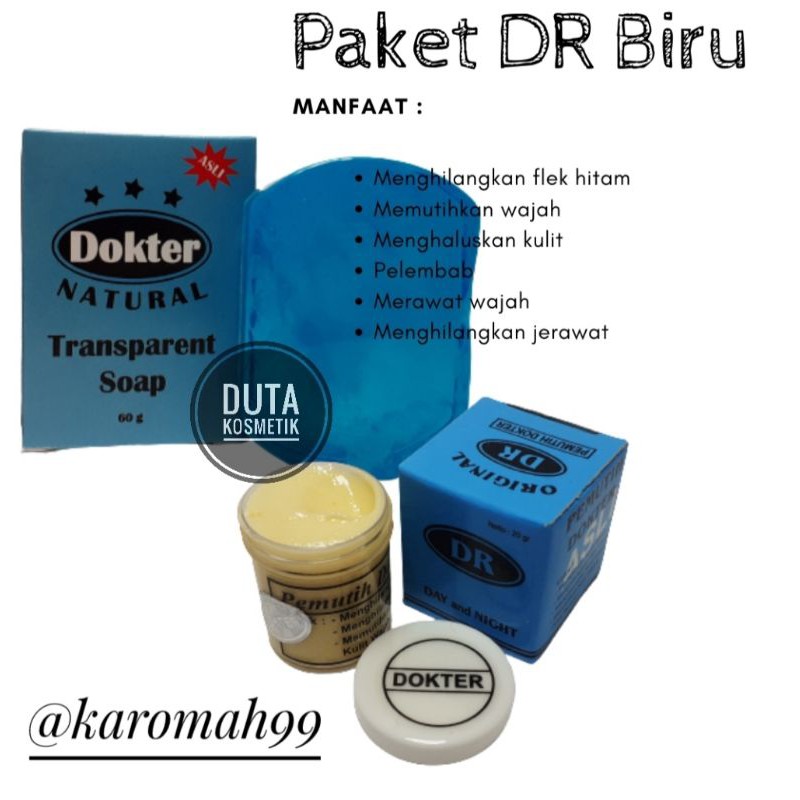 PAKET CREAM DR BIRU + SABUN ORIGINAL