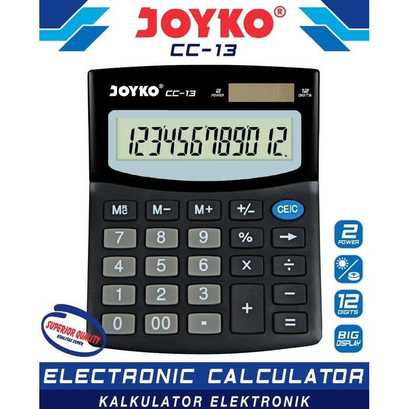 

CALCULATOR / KALKULATOR JOYKO CC-13 / 12 DIGITS - CUCI GUDANG LHOOO