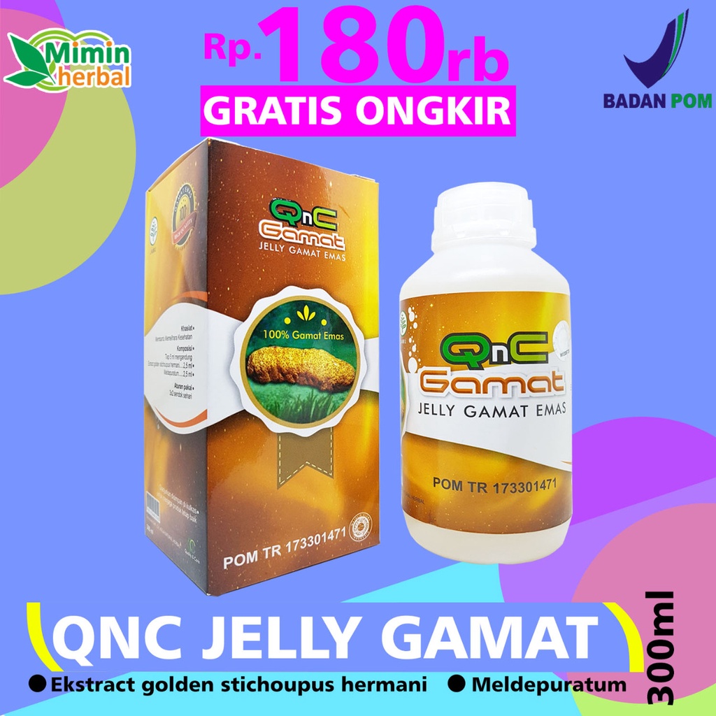 Qnc Jelly Gamat Asli Gamat Emas Untuk Segala Penyakit Degeneratif Resmi Sudah Bpom Indonesia