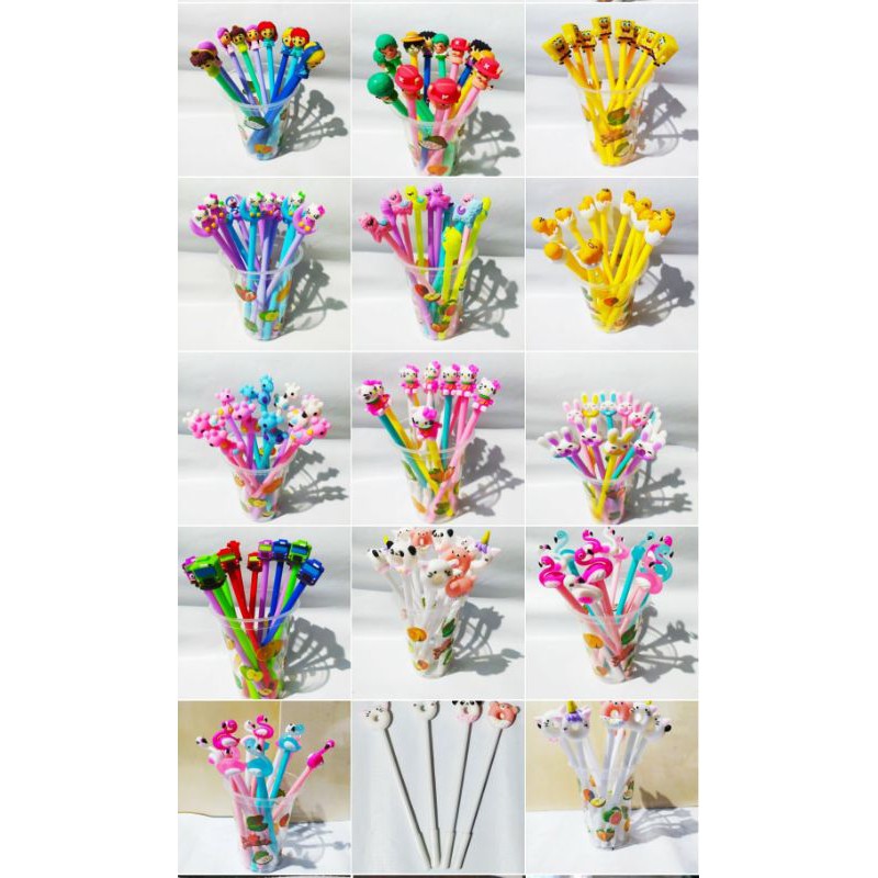 

PULPEN GEL / PENA KARAKTER MOTIF LUCU DAN IMUT
