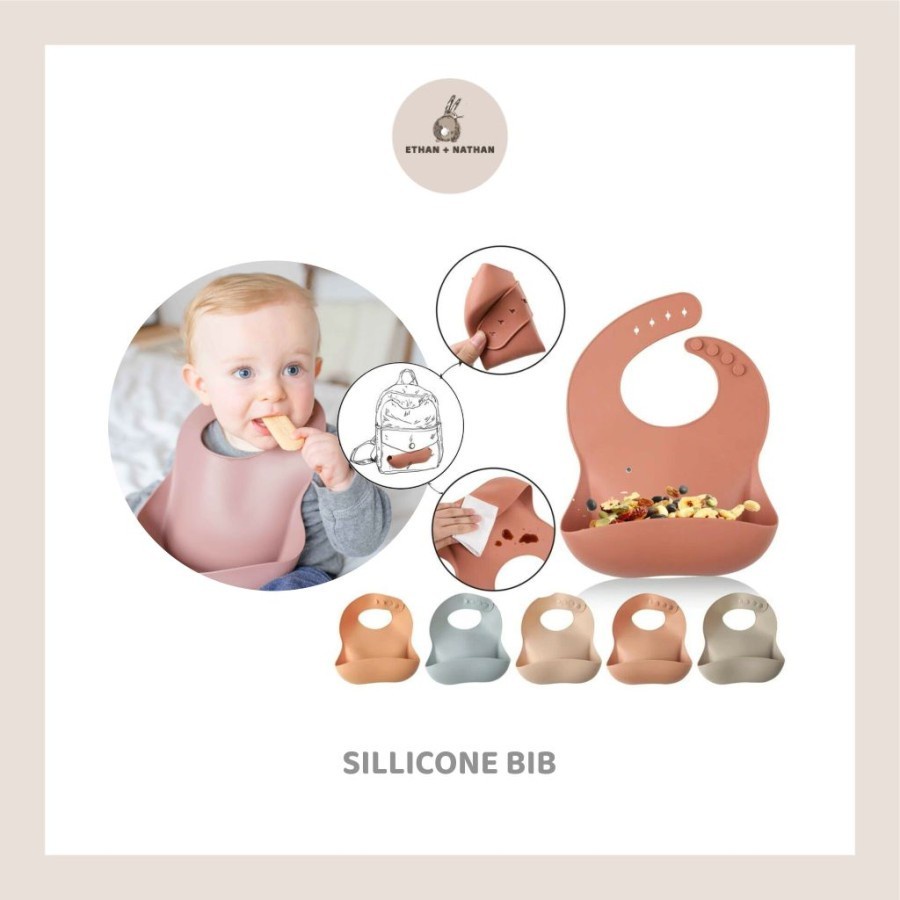 Ethan + Nathan - Silicone Baby Bib