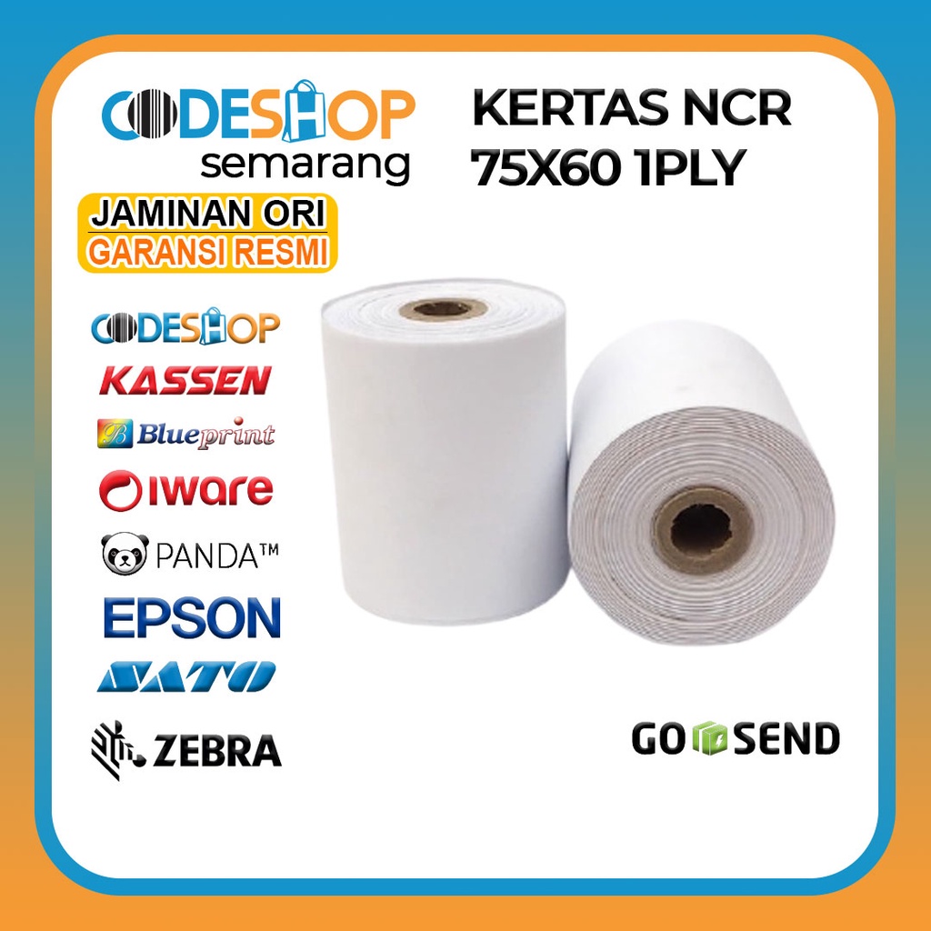 KERTAS STRUK KASIR DOT MATRIX 60 X 75 mm