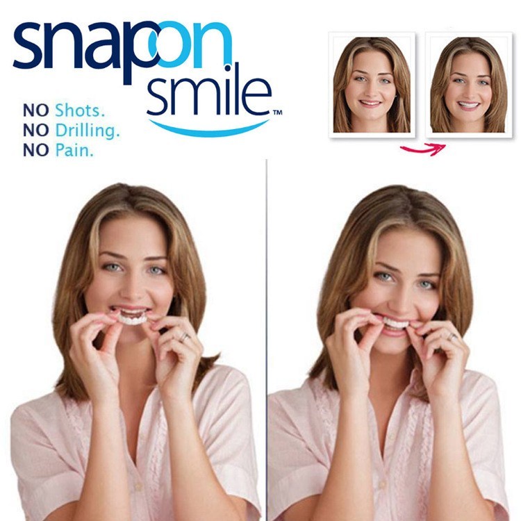 Veneer Vener Gigi Snap On Smile Authentic Perawatan Kesehatan Gigi Palsu Renggang Snapon Smile 1 Set 100% ORIGINAL