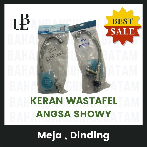 Keran Wastafel Angsa Meja/Dinding Showy 1/2"