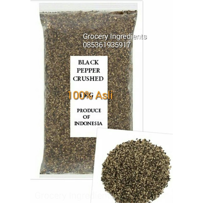 

Black Pepper Crushed / Lada Hitam Pecah / Merica - 1Kg