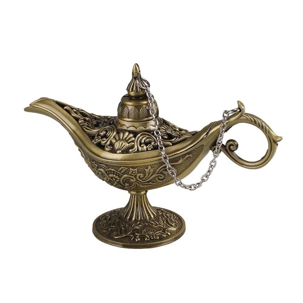 [Elegan] Lampu Ajaib Aladin 1PC Doa Dekorasi Rumah Berongga Keluar Desktop Decor Fairy Tale Wishing Incense Holder