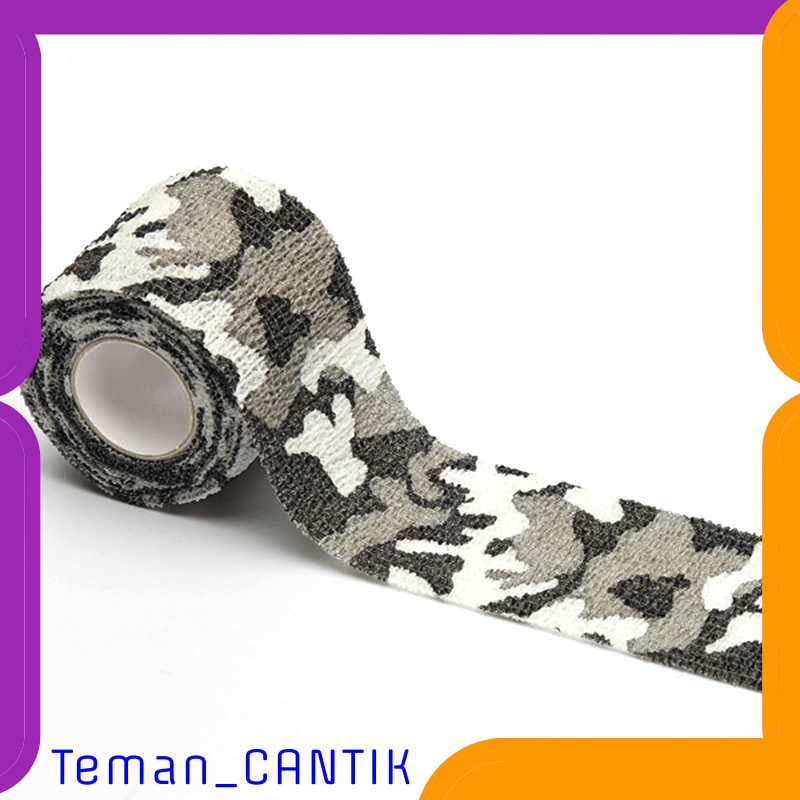 TC-DE096 Camouflage Retractable Tape Hunting Survival Kit / Lakban Ajaib - H10