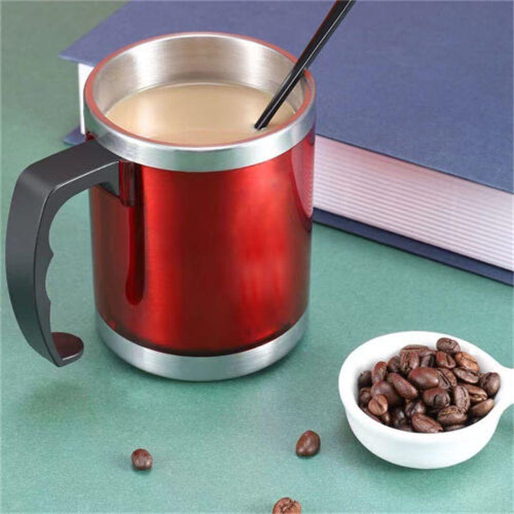 Solighter Kopi Teh Flask Cangkir Stainless Steel Dengan Tutup Handle Travel Mug