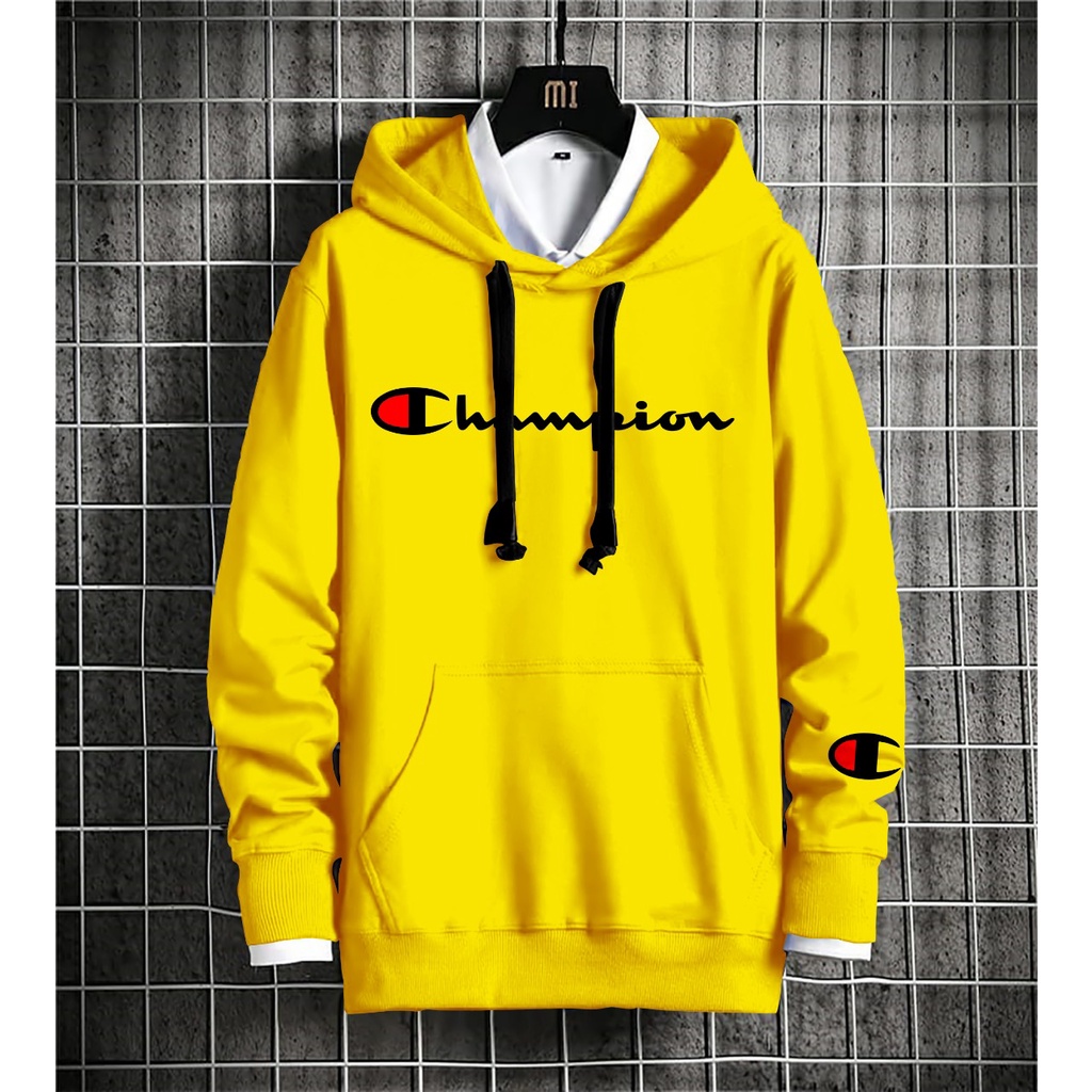 Bisa COD Hoodie Pria / Hodie Pria / Jaket Pria ChampLon Jumper Pria Bahan Fleece UK L-XL