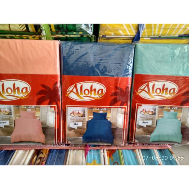 Sprei single aloha polos 120×200