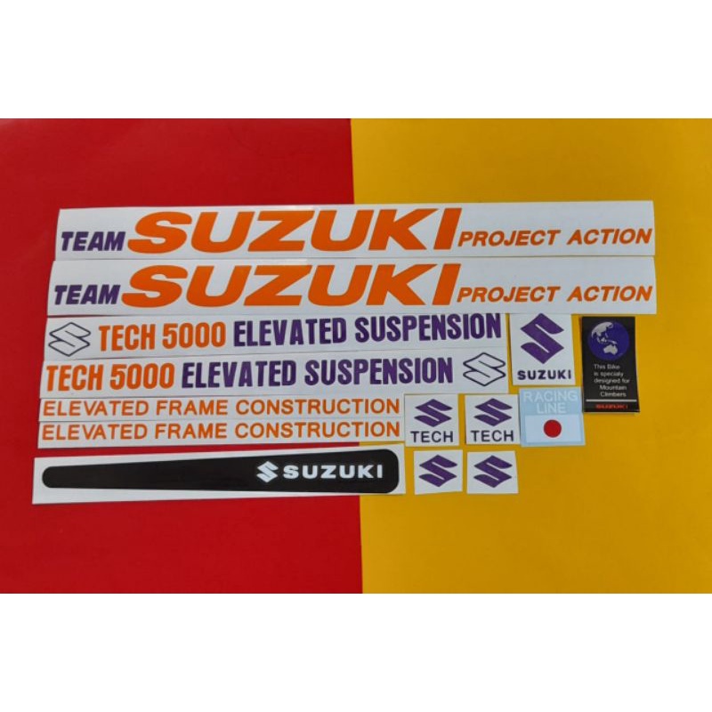 stiker sepeda Suzuki tech 5000 elevated suspension