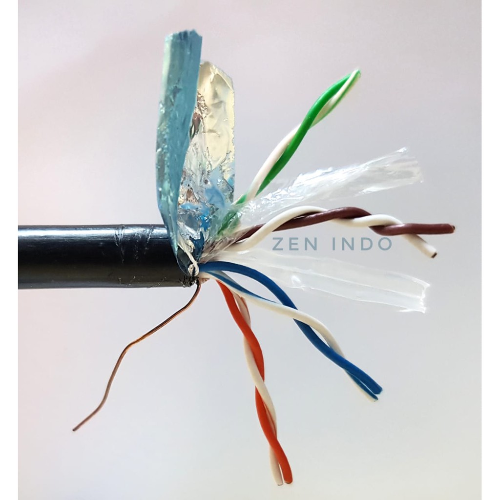 Kabel Lan FTP CAT6 Spectra Outdoor Hitam 305meter [Foil + Ground]