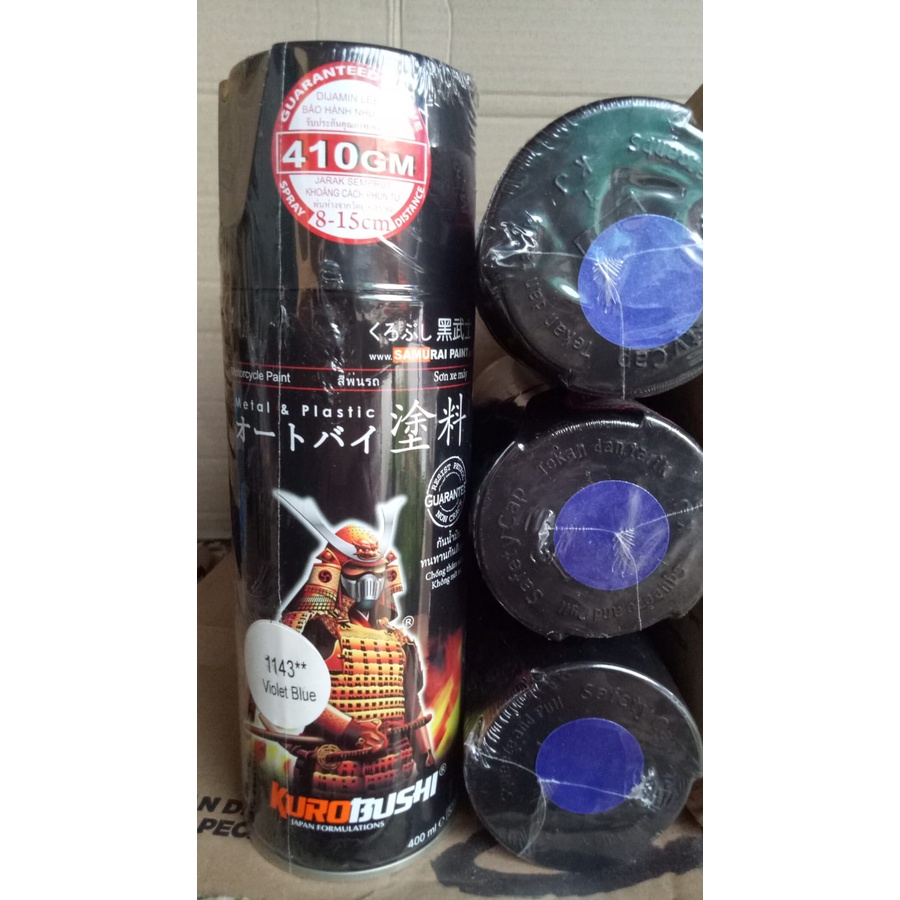 cat semprot samurai pilok pilox samurai violet blue 1143 400ml biru metalik