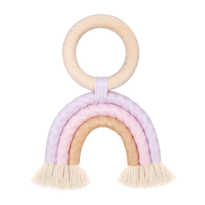 Mary Mainan Teether Kayu Organik Warna Pelangi Untuk Bayi