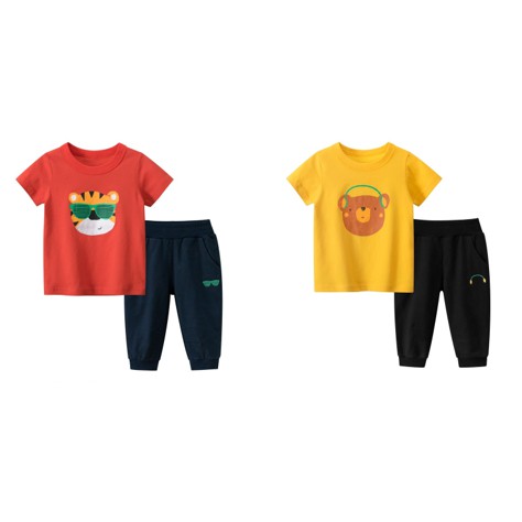 Setelan Jogger Tshirt Anak Import / 2pcs Set Tshirt + Jogger Anak Import Usia 2-7 Tahun