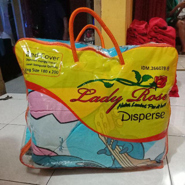 Bed Cover Lady Rose Ukuran King  Stich Guitar / Stitch Guitar