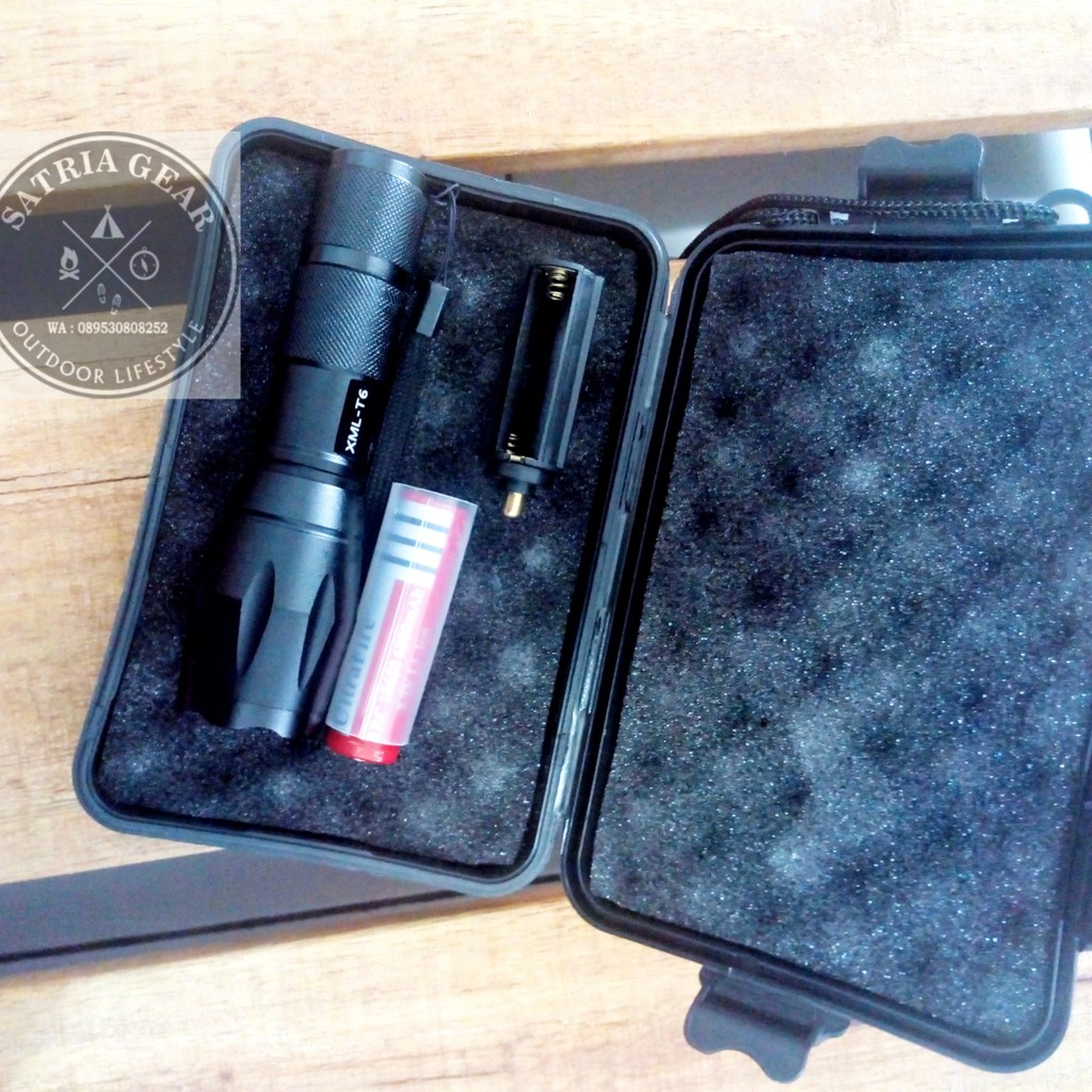 Kotak case multifungsi untuk set lampu senter LED atau barang lain anti shock