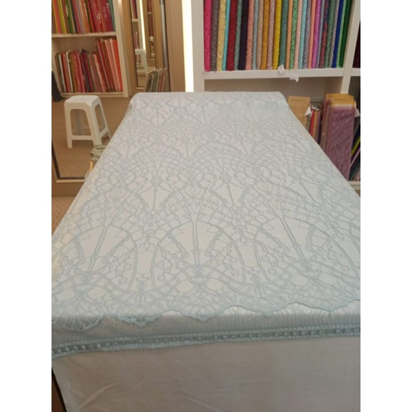 kain brukat chantili lace panel kebaya pengantin