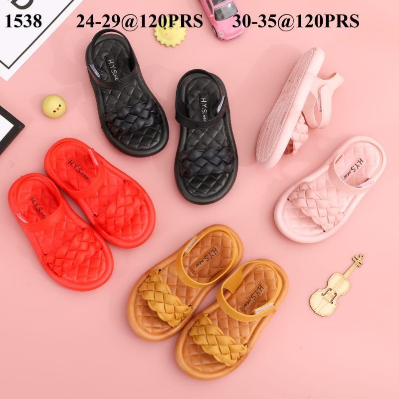 Sendal,sepatu,jelly,karet,anak,anak,motif,anyaman,import,HYS,1538