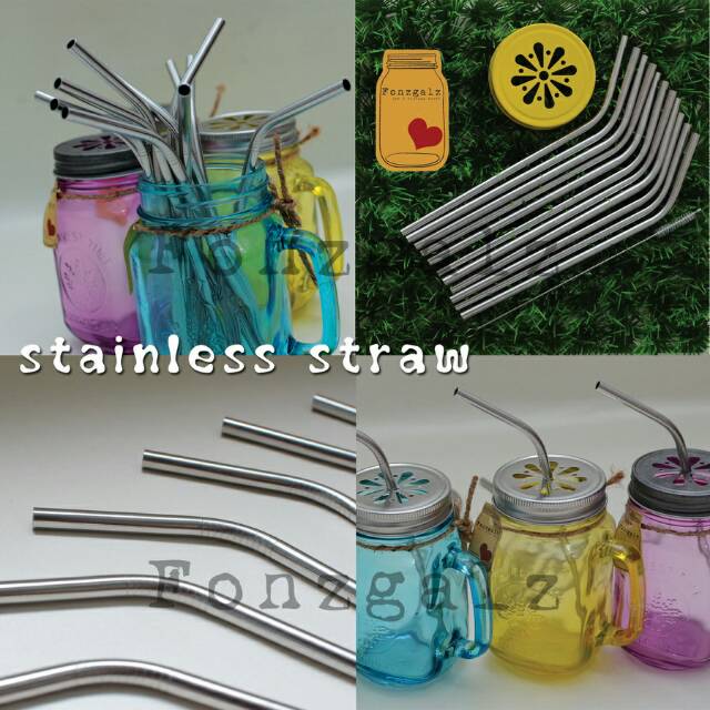 Pipet stainless / pipet minuman bukan plastik / stainles straw / sedotan besi /sedotan minum plastik