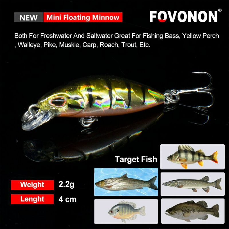 Umpan pancing minnow lure mini 4cm/2.2gram