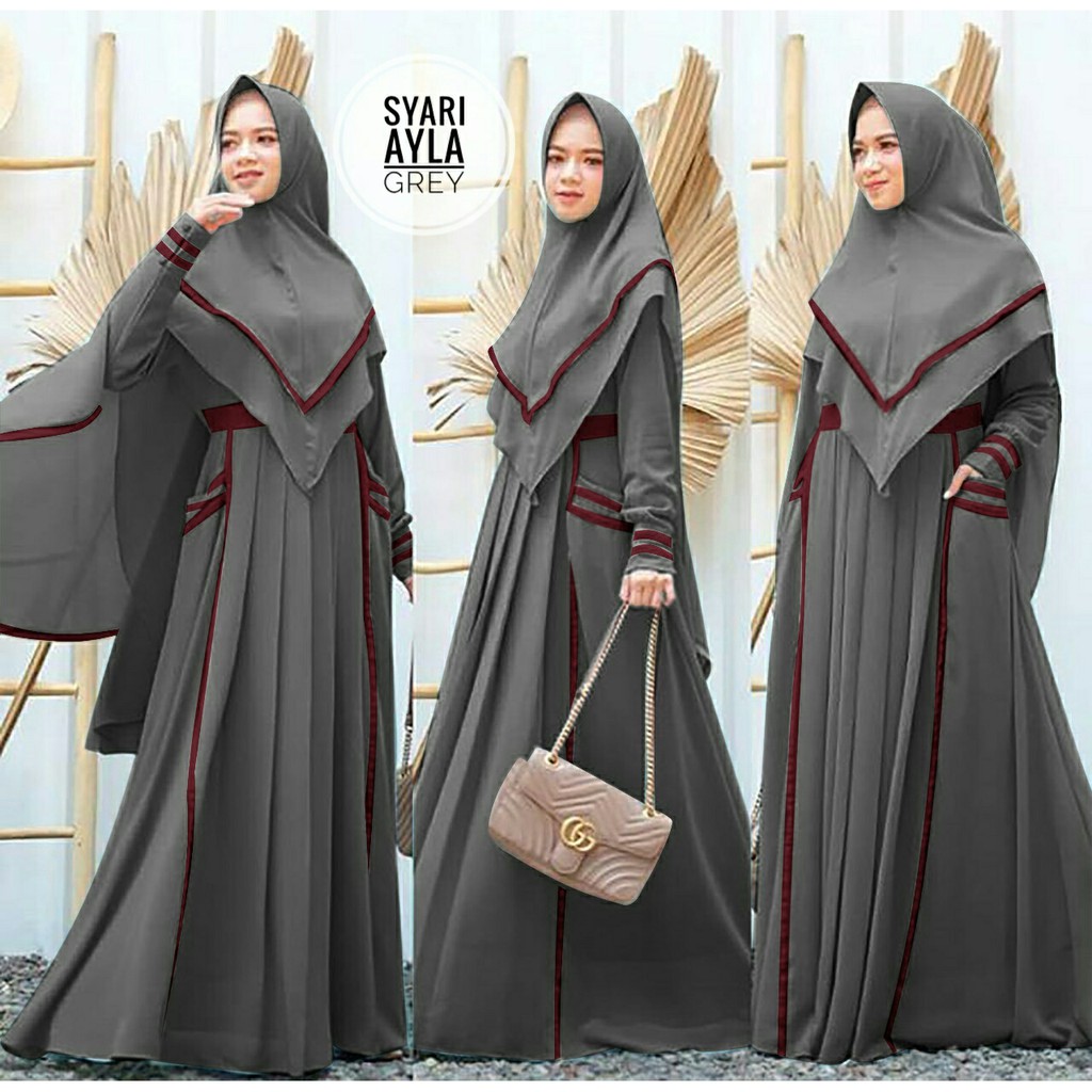 Syari Gamis Longdress Ayla Jumbo BigSize Perempuan Cewe Wanita Murah