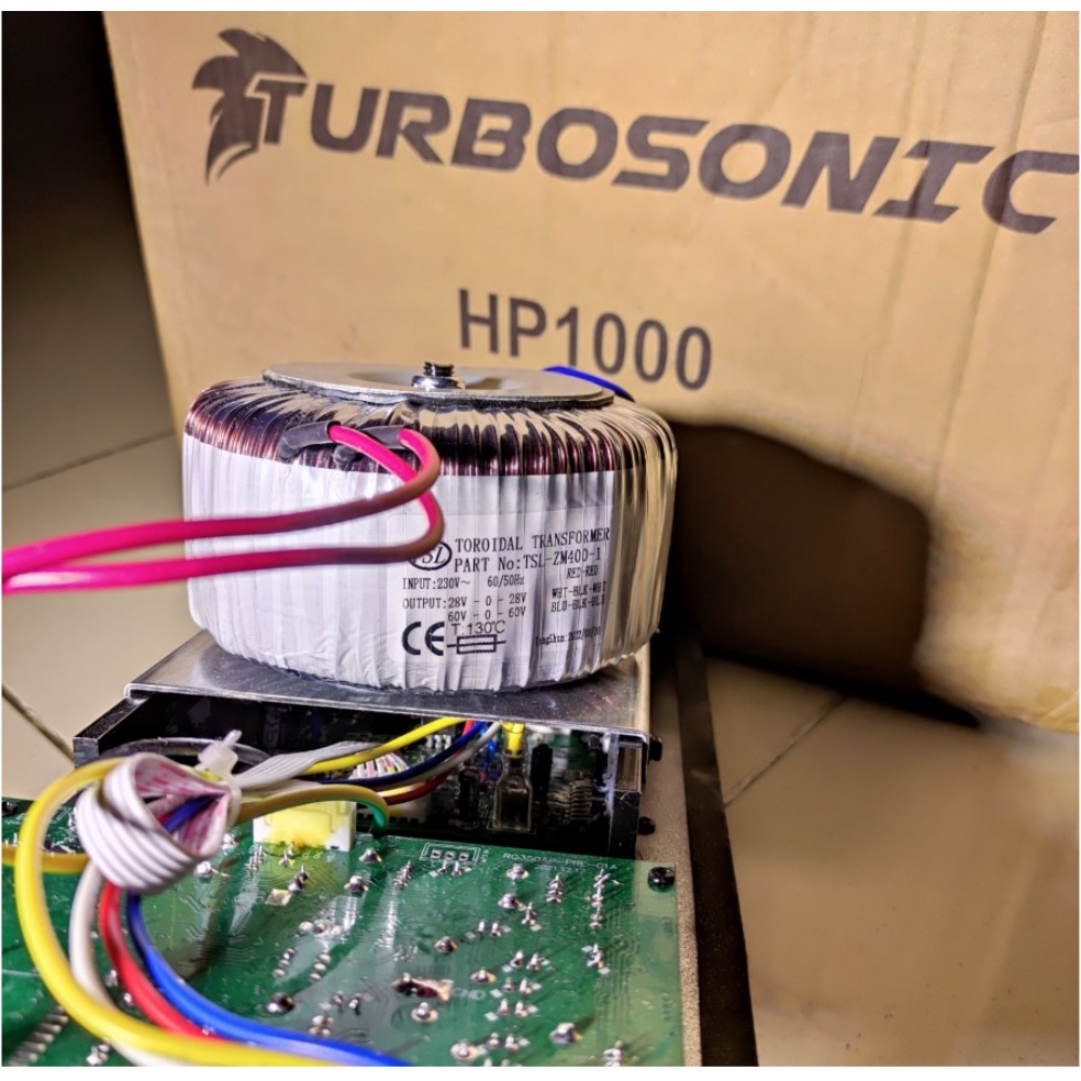 Turbosonic Mesin Kit Power Amplifier Aktif Model Huper 1000 Watt HP1000 / HP 1000