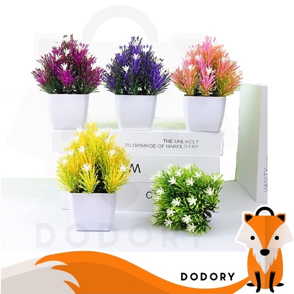 DODORY PT60 Pot Tanaman Hias Bunga Melati Plastik Ornamen Pot Bongsai Artificial Flower Decoration