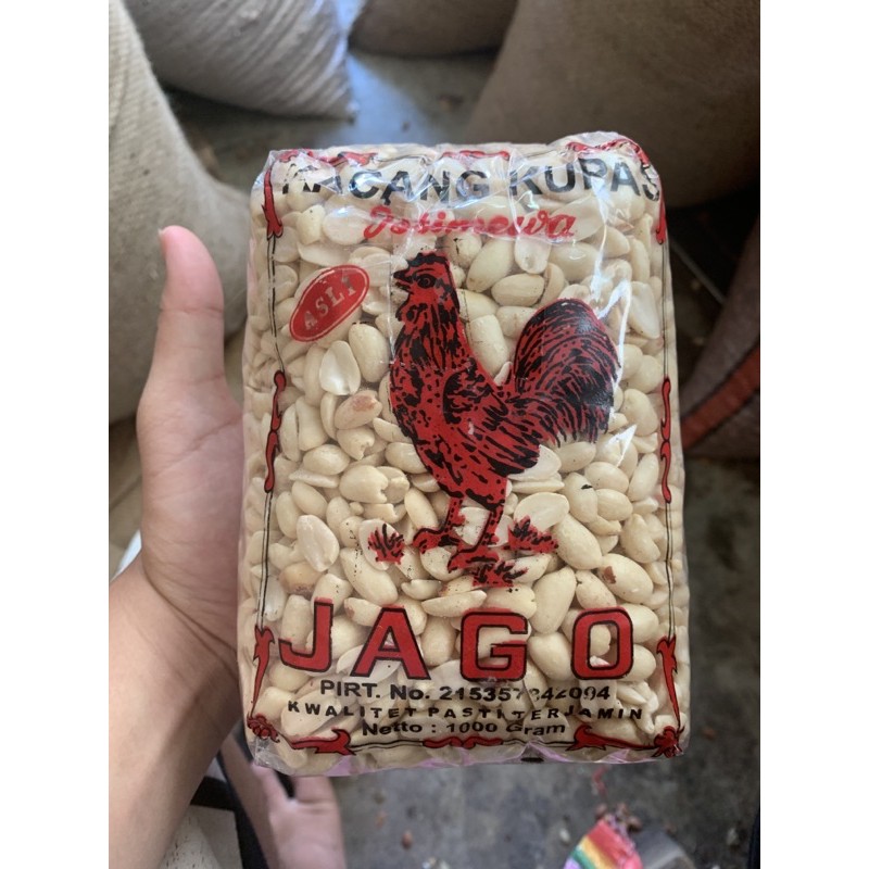 

Kacang Tanah Kupas Cap Jago 1kg ✅Tanggung